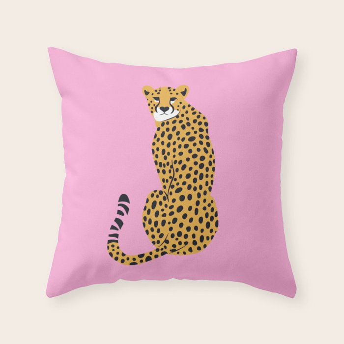 Fierce in Pink  Throw Pillow Gallery Image 6