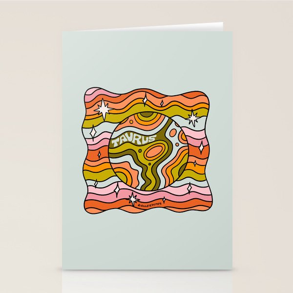 Taurus Planet Stationery Card Gallery Image 2