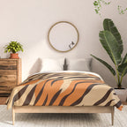 Tiger stripe animal print art pattern Comforter Gallery Image 3