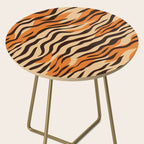 Tiger stripe animal print art pattern Side Table Gallery Image 2