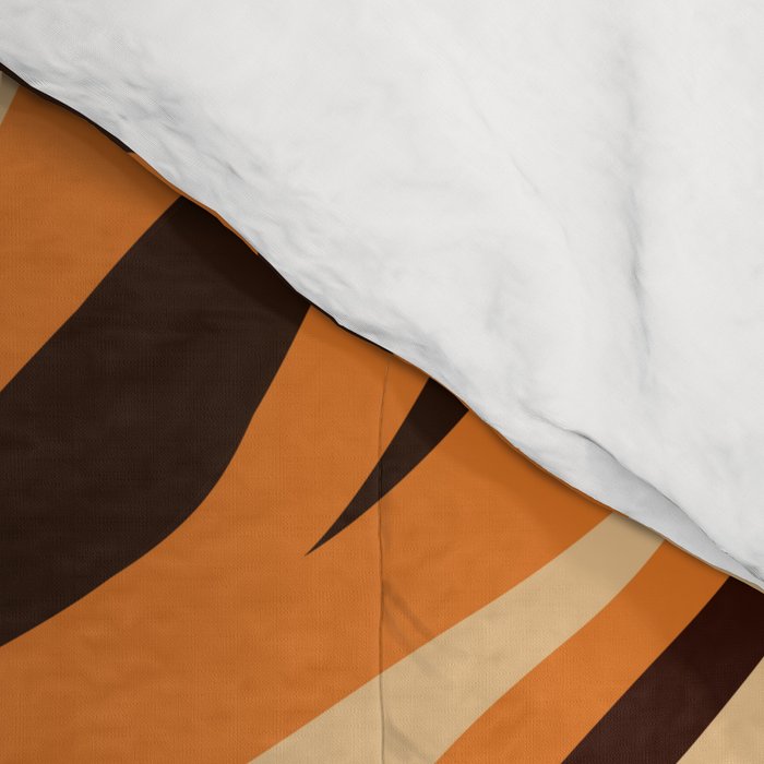 Tiger stripe animal print art pattern Comforter Gallery Image 4