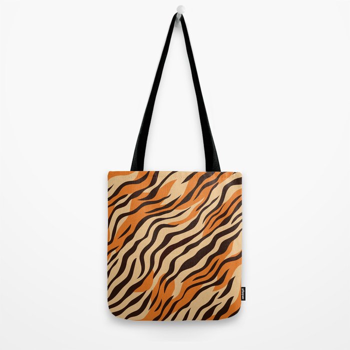 Tiger stripe animal print art pattern Tote Bag Gallery Image 2
