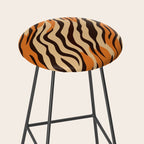 Tiger stripe animal print art pattern Stool Gallery Image 2