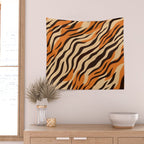 Tiger stripe animal print art pattern Wall Tapestry Gallery Image 2