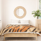Tiger stripe animal print art pattern Duvet Cover Gallery Image 3
