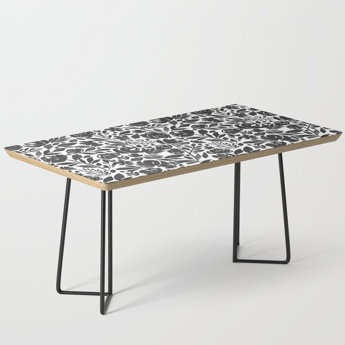 Simple black and white flower garden Coffee Table Gallery Image 1