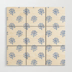 Small Distressed Block Print - Cobalt Wood Wall Art Gallery Image 1
