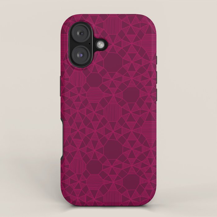 Abstract Minimalism in Raspberry iPhone Case Gallery Image 1