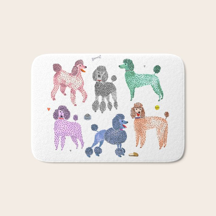 Poodles by Veronique de Jong Bath Mat Gallery Image 1