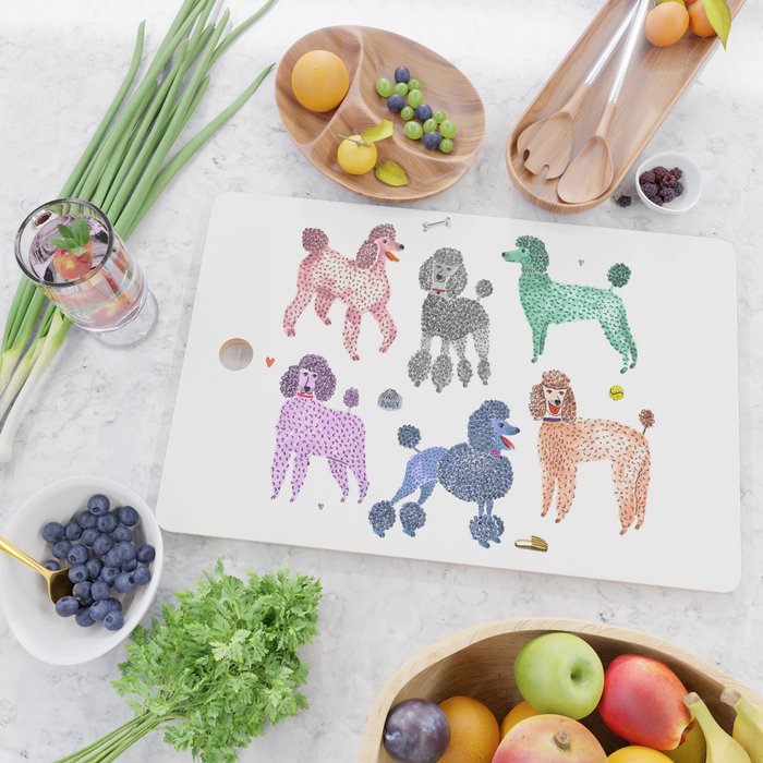 Poodles by Veronique de Jong Cutting Board Gallery Image 2
