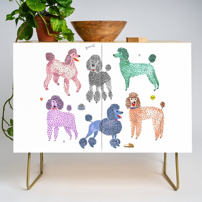 Poodles by Veronique de Jong Credenza Gallery Image 1
