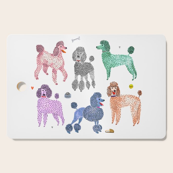 Poodles by Veronique de Jong Cutting Board Gallery Image 1