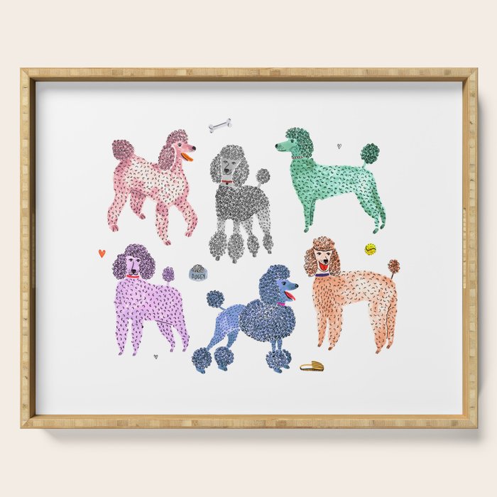 Poodles by Veronique de Jong Serving Tray Gallery Image 1