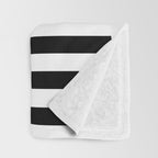Midcentury Yellow Minimalist Sunset With Black Stripes Throw Blanket Gallery Image 3