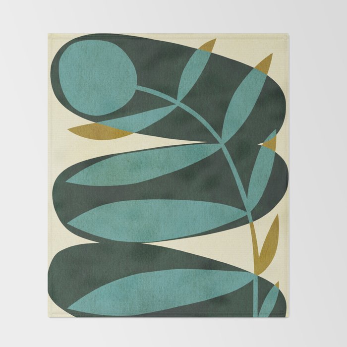 Abstract-botanical 43-2 Throw Blanket Gallery Image 2