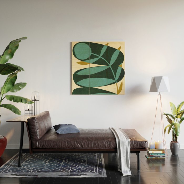Abstract-botanical 43-2 Wood Wall Art Gallery Image 2