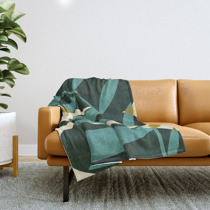 Abstract-botanical 43-2 Throw Blanket Gallery Image 1