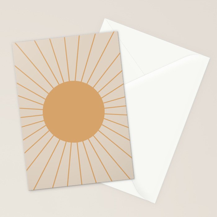 Minimal Sunrays Stationery Card Gallery Image 2