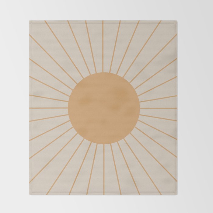 Minimal Sunrays Throw Blanket Gallery Image 2