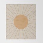 Minimal Sunrays Throw Blanket Gallery Image 2