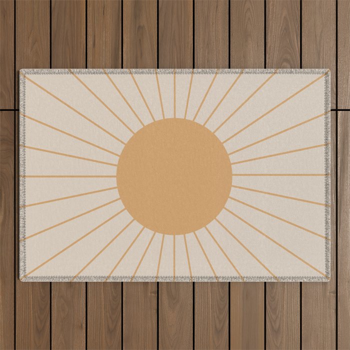 Minimal Sunrays Outdoor Rug Gallery Image 1