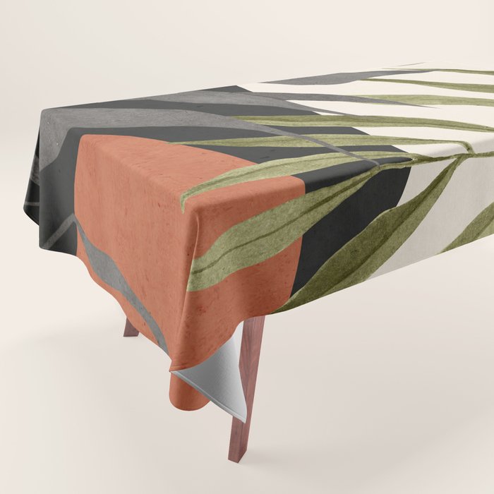 Abstract Art Tropical Leaves 92 Tablecloth Gallery Image 1