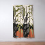 Abstract Art Tropical Leaves 92 Window Curtain Gallery Image 3