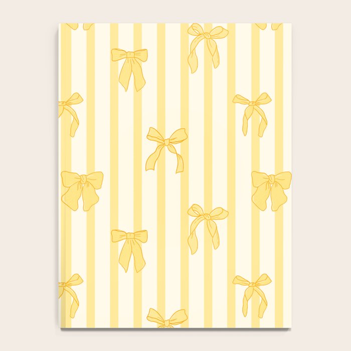 Charming Yellow Ribbon and Stripes  Notebook Gallery Image 4