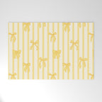 Charming Yellow Ribbon and Stripes  Welcome Mat Gallery Image 1