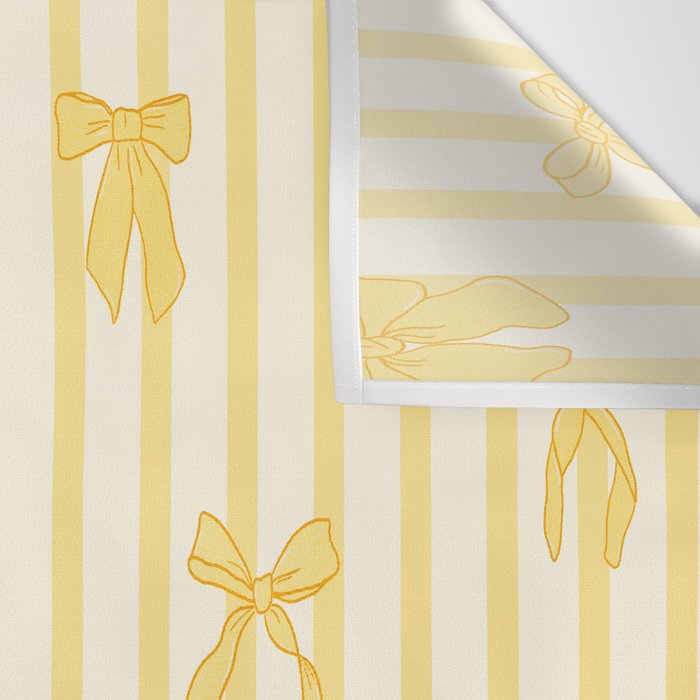 Charming Yellow Ribbon and Stripes  Wall Tapestry Gallery Image 3