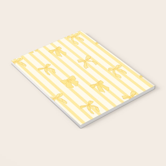 Charming Yellow Ribbon and Stripes  Notebook Gallery Image 3