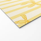 Charming Yellow Ribbon and Stripes  Welcome Mat Gallery Image 2