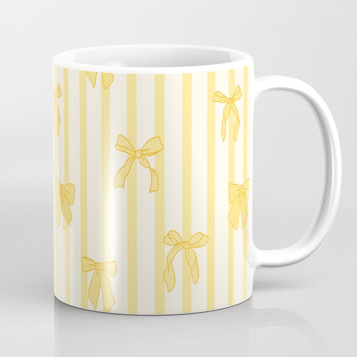 Charming Yellow Ribbon and Stripes  Coffee Mug Gallery Image 1