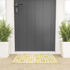 Charming Yellow Ribbon and Stripes  Welcome Mat Gallery Image 3