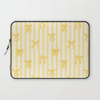Charming Yellow Ribbon and Stripes  Laptop Sleeve Gallery Image 1