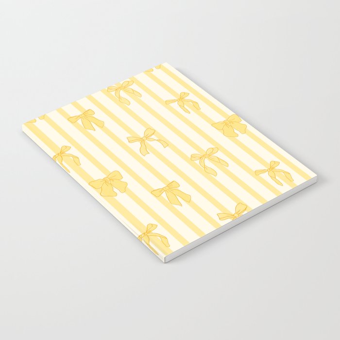 Charming Yellow Ribbon and Stripes  Notebook Gallery Image 1
