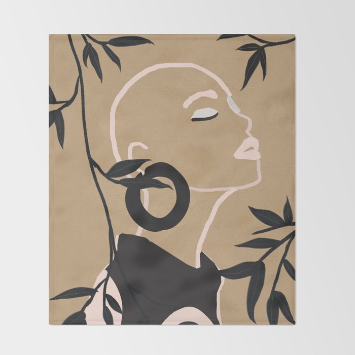 Breeze in the Garden 1 Throw Blanket Gallery Image 2