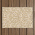Zebra Stripe - sandy neutral Outdoor Rug Gallery Image 1