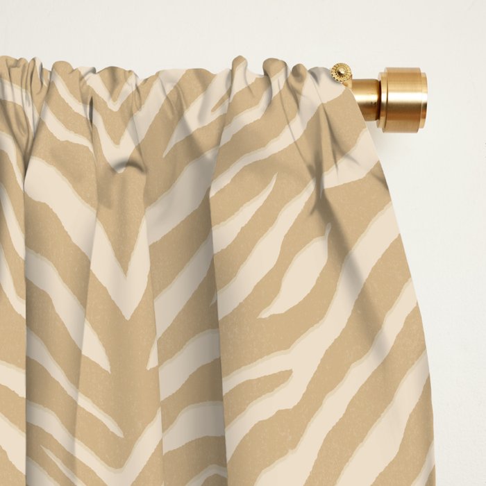 Zebra Stripe - sandy neutral Window Curtain Gallery Image 2