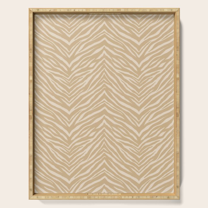 Zebra Stripe - sandy neutral Serving Tray Gallery Image 1