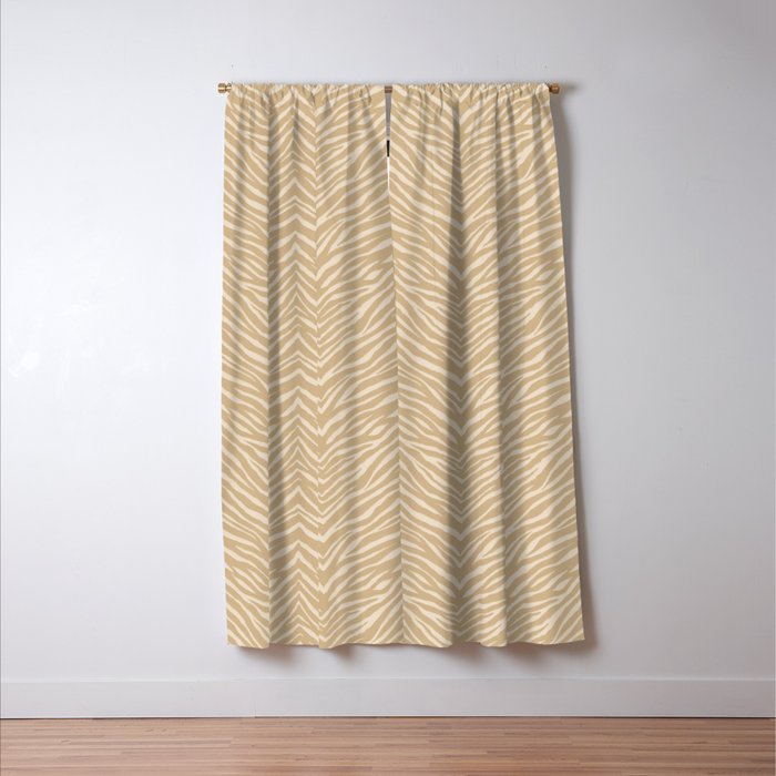 Zebra Stripe - sandy neutral Window Curtain Gallery Image 3