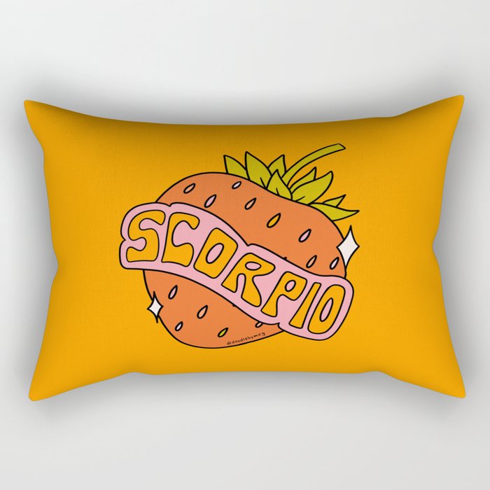 Scorpio Strawberry Rectangular Pillow Gallery Image 2