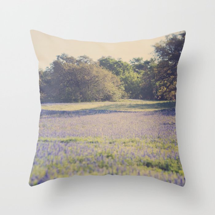 Bluebonnet Morning Throw Pillow Gallery Image 6