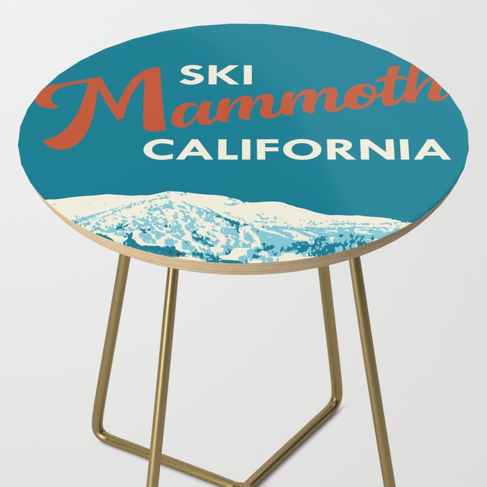 Vintage Mammoth Mountain Ski Poster Side Table Gallery Image 2