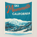 Vintage Mammoth Mountain Ski Poster Wall Tapestry Gallery Image 4