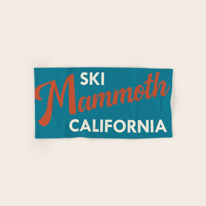 Vintage Mammoth Mountain Ski Poster Bath Towel Gallery Image 1