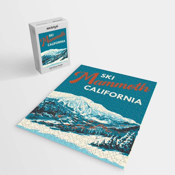 Vintage Mammoth Mountain Ski Poster Jigsaw Puzzle Gallery Image 2