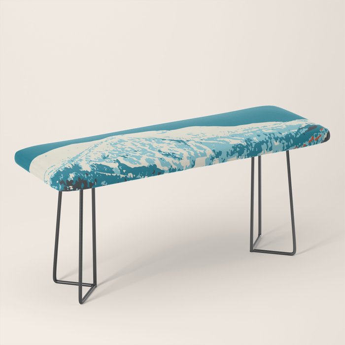 Vintage Mammoth Mountain Ski Poster Bench Gallery Image 1