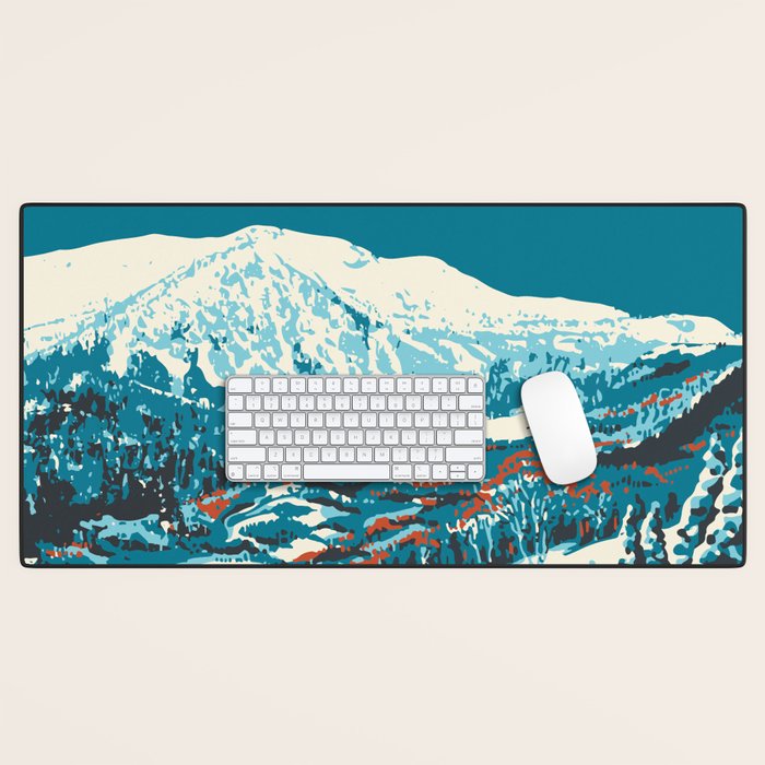 Vintage Mammoth Mountain Ski Poster Desk Mat Gallery Image 1