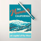 Vintage Mammoth Mountain Ski Poster Wrapping Paper Gallery Image 1